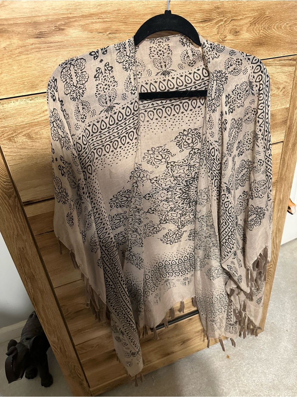 Beige Printed Shaw